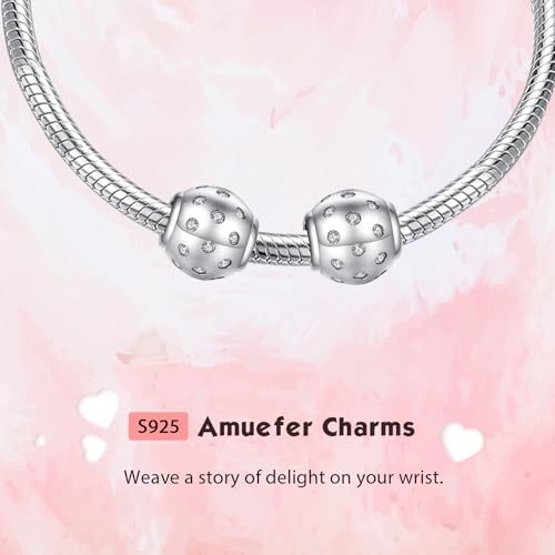 Clip Stopper Spacer Charms for Bracelets Necklaces, Compatible with Pandora,Jewery Mking DIY - style: 2PCS Silver Ball Spacers