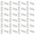 BENECREAT 50Pcs Silver Filled Twist Crimp Beads, Brass Crimp Tube Beads for DIY Jewelry Making Findings, 6x3mm, Hole: 1.6mm - color: Silver
