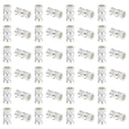BENECREAT 50Pcs Silver Filled Twist Crimp Beads, Brass Crimp Tube Beads for DIY Jewelry Making Findings, 6x3mm, Hole: 1.6mm - color: Silver