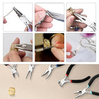 Needle Nose Pliers, Needle/Chain Nose Jewel Pliers for Jewelry Making, needle nose pliers for jewelry making jewelry tool tiny pliers for jewelry-Matte Handle - color: Needle Nose Pliers-black Blue