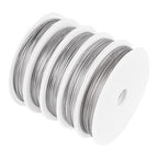 Craftdady 5 Roll Tiger Tail Wire 0.3 mm 0.38 mm 0.45 mm 0.5 mm 0.6 mm Wire Jewelry Beading Wire Craft String Metal Wrap Wire for DIY Necklace Bracelet Jewelry Making