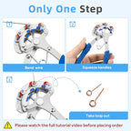 Looper Pliers in One Step for Jewelry Making, 1.5mm-2.25mm-3mm Looping Size, Beading Looper Tool, Wire Looping Pliers for 24-18 Gauge Craft Wire, Patented