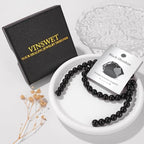 Vinswet 45pcs 8mm Black Obsidian Natural Stone Beads Round Genuine Real Stone Beading Loose Gemstones DIY Smooth Bead for Bracelet Necklace Earrings Jewelry Making - color: Black Obsidian, size: 8mm