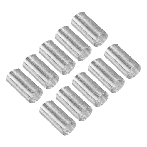 PATIKIL 69 Loops Memory Wire, 10pcs 0.6mm 22 Gauge Jewelry Wire Craft Wire Memory Steel Wire for Jewelry Making Bracelets Beading DIY Crafts, Silvery - color: Silvery