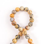 100Pcs Natural Stone 6mm Crazy Agate Round Loose Gemstone Energy Healing Beads Hole Size 1mm DIY Smooth Beads for Bracelet Necklace Earrings Jewelry Making - color: Crazy Agate, size: 6mm