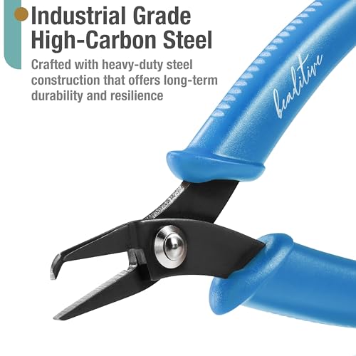 Beaditive Split Ring Pliers | Jewelry Making, Beading, Crafting | High-Carbon Steel | 5-Inch (Lake Blue) - color: Lake Blue