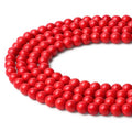 Natural Red Turquoise Stone Beads 100Pcs 8mm Crystal Beads Loose DIY Round Stone Bead for Bracelet Necklace Earrings Making - color: C-Red Turquoise, size: 100pcs