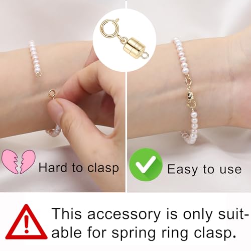 14K Solid Gold Magnetic Clasps and Closures for Necklaces 585 Bracelets Anklets Magnets Chain Converter Clasp Extra Strong