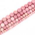 90pcs Adabele Natural Pink Rhodonite Healing Gemstone 4mm (0.16 inch) Small Round Beads Gem Stone Spacer for Craft Jewelry Making GF9-4 - color: Pink Rhodonite, size: 4mm (90pcs/1 Strand)