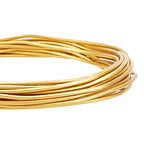 BENECREAT 12 Gauge 16.4 Feet Round Raw Copper Wire Gold Brass Wire for Beading Craft and Jewelry Making - size: 12 Gauge