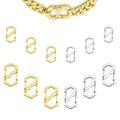 Double Opening Lobster Clasp,Gold and Sliver Bracelet Clasp Charm Clasp,Necklace Connectors for Multiple Necklaces - 12 Pack (Small &Large) - size: Sliver＆Gold