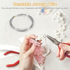 M METERXITY 21 Gauge Stainless Steel Craft Wire, 0.7mm 32.8 ft Bendable Floral Snare Wire for Jewelry Making/Sculpting/Armature Crafting/Floral Bonsai/DIY Crafts - size: 21 Gauge x 32.8 ft