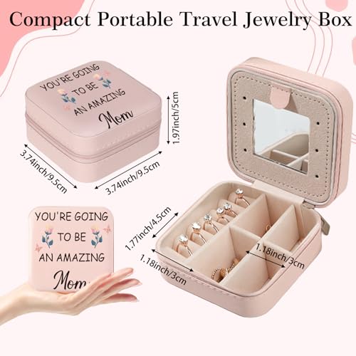 New Mom Jewelry Box 1st Mothers Day Valentines Gifts for New Mom First Time Mother Pregnancy Congratulations Gender Reveal Baby Shower Gifts for Expecting Moms Soon to Be Mommy Jewelry Case - color: new mom