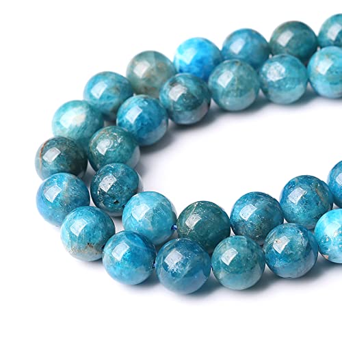 90PCS 4mm AAA Natural Blue Apatite Stone Beads Gemstone Round Loose Spacer Beads for Jewelry Making DIY Bracelet Necklace 15" - color: Blue Apatite, size: 4mm