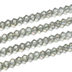250pcs Czech 6mm (0.24 Inch) Faceted Bicone Crystal Glass Loose Beads Spacer Bulk Light Green Shimmer for DIY Craft Jewelry Making CCB640 - color: Light Green Shimmer, size: 6mm - 250pcs