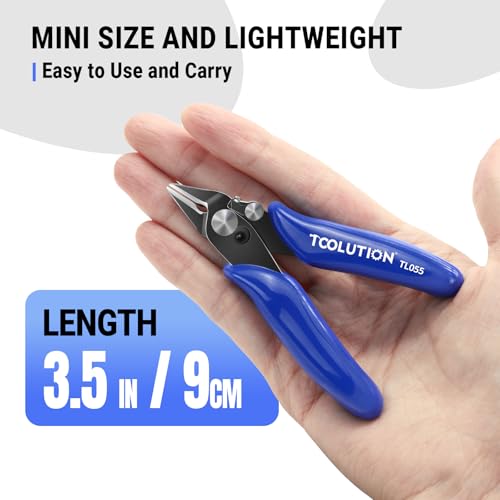 10 Pack Wire Cutter for Jewelry Making - 3.5" Small Flush Cut Pliers with Safty Lock- Electrical Wire Snips for Craft Zip Tie - size: 10 Pack