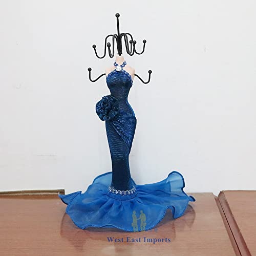 2 PCS Set Jewlery Display Shoe Ring Holder - Mannequin Necklace Display Bracelet Orgaziner (R/Blue) - color: R/Blue