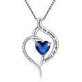 Forever Connected Mother & Son Necklace – Heart Pendant Gift for Mom, Sterling Silver Jewelry for Mother's Day or Birthday - style: Mom C