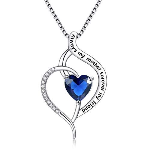 Forever Connected Mother & Son Necklace – Heart Pendant Gift for Mom, Sterling Silver Jewelry for Mother's Day or Birthday - style: Mom C