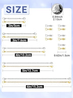 Evnlo Necklace Extender and Magnetic Necklace Clasp,Gold and Silver Chain Extenders for Necklaces Bracelet Jewelry - color: 20Pcs Gold & Silver