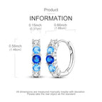 LAZA 925 Sterling Silver Hoop Earrings for Women, Sterling Silver Butterfly Hoops Colorful Flowers Hoop Huggie Earrings Hypoallergenic Jewelry Gifts for Women - color: Blue gradient earrings