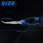 SPEEDWOX Long Reach Bent Needle Nose Pliers With Smooth Jaw Angled Needle Nose Pliers For Jewelry Making Fish Bone Pliers Tweezers Bent Chain Nose Pliers For Wire Bending And Small Object Gripping - style: bendt needle nose pliers smooth jaw