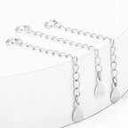 3 Pcs Necklace Extender, 925 Sterling Silver Extension for Jewelry Necklace Bracelet Anklet Extenders for Women Jewelry Making Chains 2 inch, Silver - color: 3 Silver Extension Chains