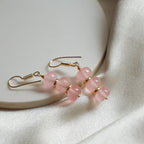 Gempires Lightweight Beaded Earrings Handmade Gemstone Jewelry Hypoallergenic Gold Plated Dangling Earrings For Women
