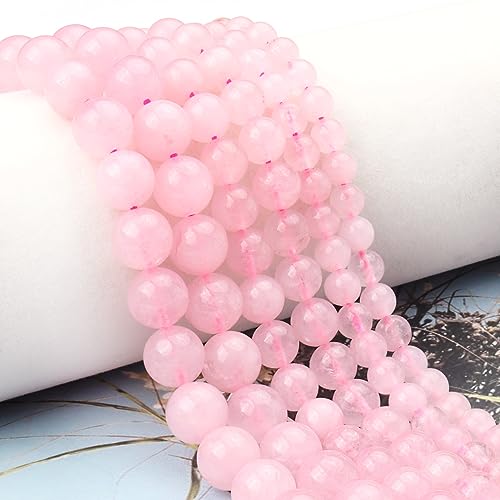 35pcs 10mm Natural Rose Quartz Gemstone Beads Energy Healing Crystal Round Loose Stone Beads for Jewelry Making, DIY Bracelets Necklaces - color: Rose Quartz, size: 10mm