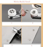 Snap Button Kit Sets, 200 Sets Colorful 5 Claw Buckle with 6 Inch Plier and Alloy Stick for Clothing Leather Crafting Sewing (2)