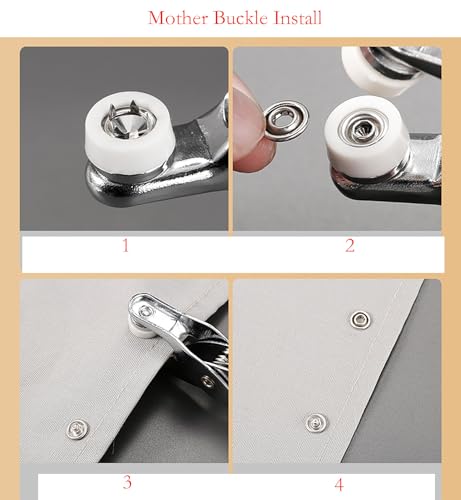 Snap Button Kit Sets, 200 Sets Colorful 5 Claw Buckle with 6 Inch Plier and Alloy Stick for Clothing Leather Crafting Sewing (2)
