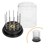 Gyros Pin Vise Hand Drill with Swivel Head and Mini Twist Drill Bit Set #50-60 11 Piece Micro Drill Bit Set - Professional Bundle for Jewelry Making, Hobby, Crafts and DIY
