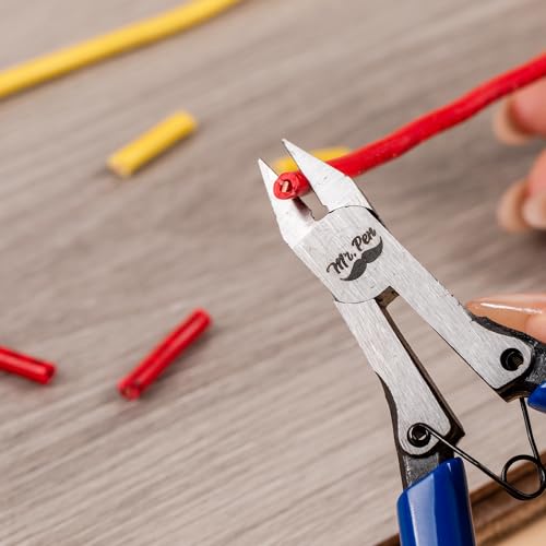 Mr. Pen 5 Inch 5 Pack Wire Cutters - Diagonal, Flush, Side, Nippers, Cutting Pliers - color: Blue, size: 5 inch, 5 Pack