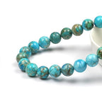 MJDCB 8mm Light Blue Imperial Jasper Gemstone Beads Round Loose Stone Bead for Jewelry Making Bracelets Necklaces - color: Light Blue Imperial Jasper, size: 8mm