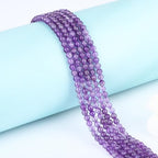 Natural Stone Beads Round Genuine Real Stone Beading Strand Loose Gemstones DIY Smooth Bead for Bracelet Necklace Earrings Jewelry Making (Amethyst, 4mm 90 Pieces) - color: Amethyst, size: 4mm 90pcs