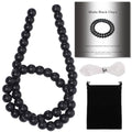 Stone Beads, 45pcs Matte Black Onyx, 8mm Round Loose Beads for Jewelry Making, Bracelets, with Bag, String & Card - color: Matte Black Onyx, size: 8mm