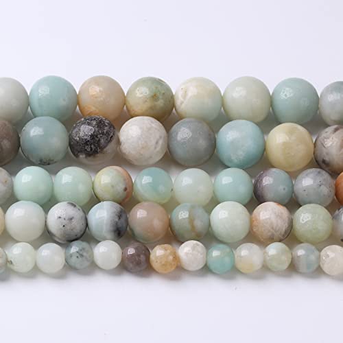 4mm 90pcs Natural Stone Beads Colorful Amazonite Gemstone Round Loose Beads for Jewelry Making DIY Bracelet Necklace Earrings15 Inch (Amazonite Beads, 4mm) - color: Amazonite Beads, size: 4mm