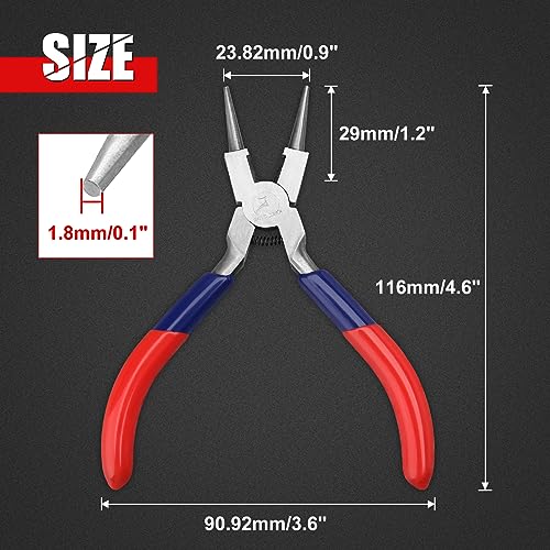 Round Nose Pliers With Cutter - Jewelry Making Tools, Micro Miniature Pliers For Wire Wrapping, Beading And Crafts - style: Round Nose Pliers With Cutter