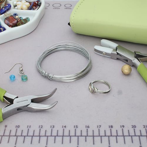 The Beadsmith Half-Round Craft Wire – Soft Temper Jewelry Wire, Titanium Color, 21 Gauge, 4 Yards - color: Titanium, size: 21 Gauge