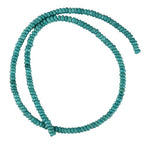 180pcs 4x2mm Green Turquoise Disk Rondelle Spacer Natural Stone Semi Precious Gemstone Loose Beads for Jewelry Making 15.5 Inch - color: Green Turquoise