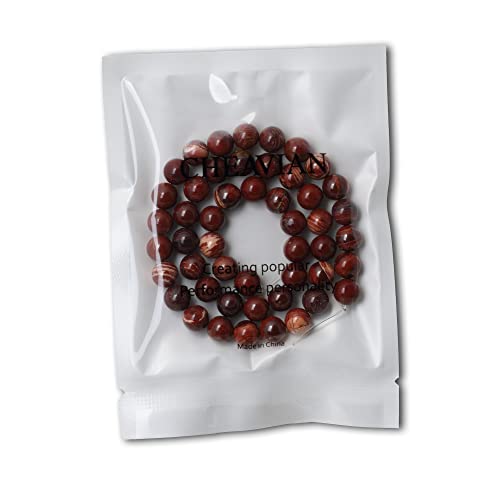 45PCS 8mm Natural Red Snake Skin Jasper Round Loose Beads for Jewelry Making DIY Gifts Arts Crafts Materials 1 Strand 15" - color: Red Snake Skin Jasper, size: 8mm 45PCS