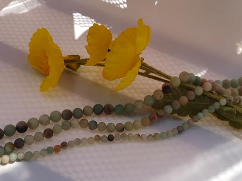 Stone Beads 6mm 140pcs Amazonite Beads Round Loose Gemstones Beads for Bracelet Necklace Jewelry Making (6mm, 60610 Amazonite) - color: Amazonite Beads, size: 6mm