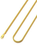 925 Sterling Silver Box Chain Lobster Clasp 2/3/4/5mm Necklace for Women Mens Box Chain Silver/14K Gold Plated Plated Necklace Chain Diamond Cut 16-30 Inches - color: Gold, size: 24, style: 2mm Box Chain