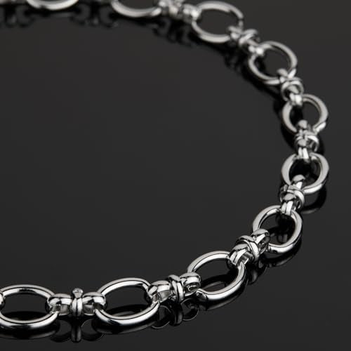 UMAOKANG 2 Meters Stainless Steel Jewelry Chains Bulk Rolo Chains Bulk for Men and Women Jewelry DIY Jewelry Making Chain - color: Rolo (Steel)