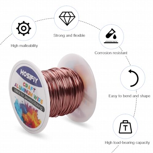 20 Gauge Aluminum Craft Wire, 0.8mm Jewelry Wire for Jewelry Making Supplies and DIY Metal Craft Art (Bronze, 100 Feet) - color: Bronze, size: 20 Gauge 100FT