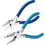 Mudder 2 Pieces Jewelry Making Tool Bail Making Pliers 6 in 1 Jewelry Wire Bending Pliers for Beading Looping Shaping Wire DIY Crafts (Clear Blue) - color: Clear Blue