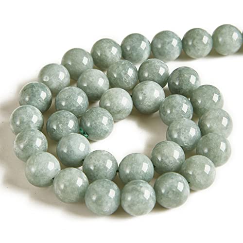 100pcs 6mm Burmese Jade Beads Natural Gemstone Beads Round Loose Beads for Jewelry Making - color: Burmese Jade, size: 6mm