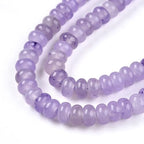1 Strand Natural White Jade Rondelle Beads Strands Dyed Gemstone Beads Spacers for Jewelry Making Bracelets Necklace DIY Crafts 4.5x2.5~3mm 14.5" About 142~148pcs/strand Medium Purple - color: Medium Purple