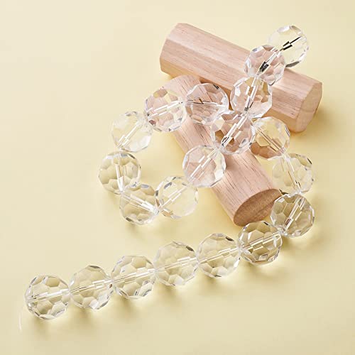 300PCs 4mm Round Clear Faceted Crystal Glass Beads for Jewelry and Crafts - color: Crystal Clear, size: 4mm/300pcs