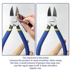 VCELINK Wire Cutter, 6-inch Side Cutter, CR-V Small Flush Cutter, Professional Small Wire Cutter with Spring-loaded for Artificial Flowers, Floral, Jewellery Making, and DIY Model Making - size: 6"x 1 PC